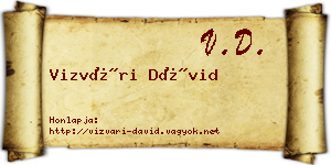 Vizvári Dávid névjegykártya